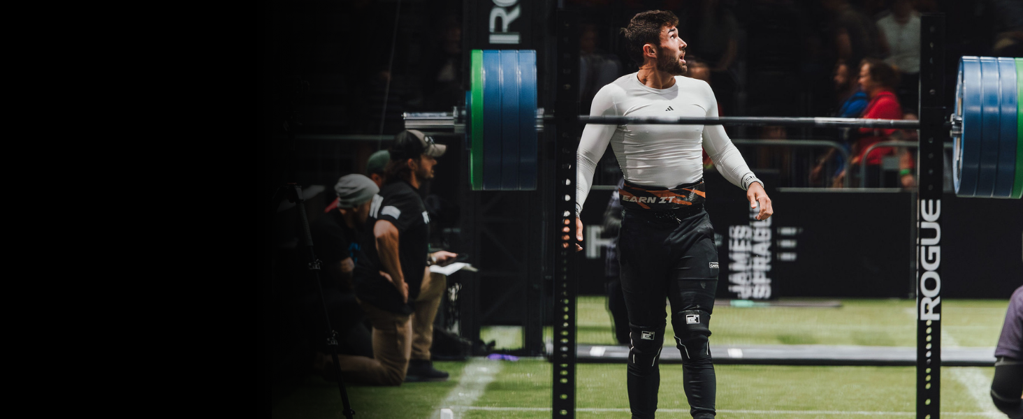James Sprague CrossFit Games Champion trustes and wears the Element 26 knee sleeves