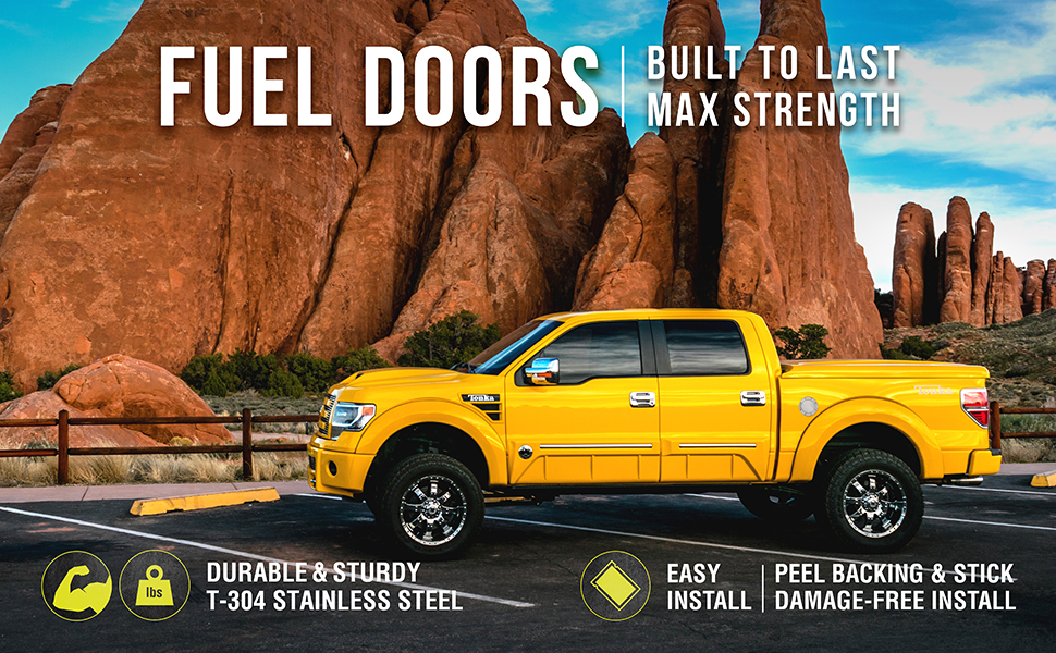 Bully,fuel door,fuel cap,stainless steel,durable,protection,security,sturdy,fitment,easy to install