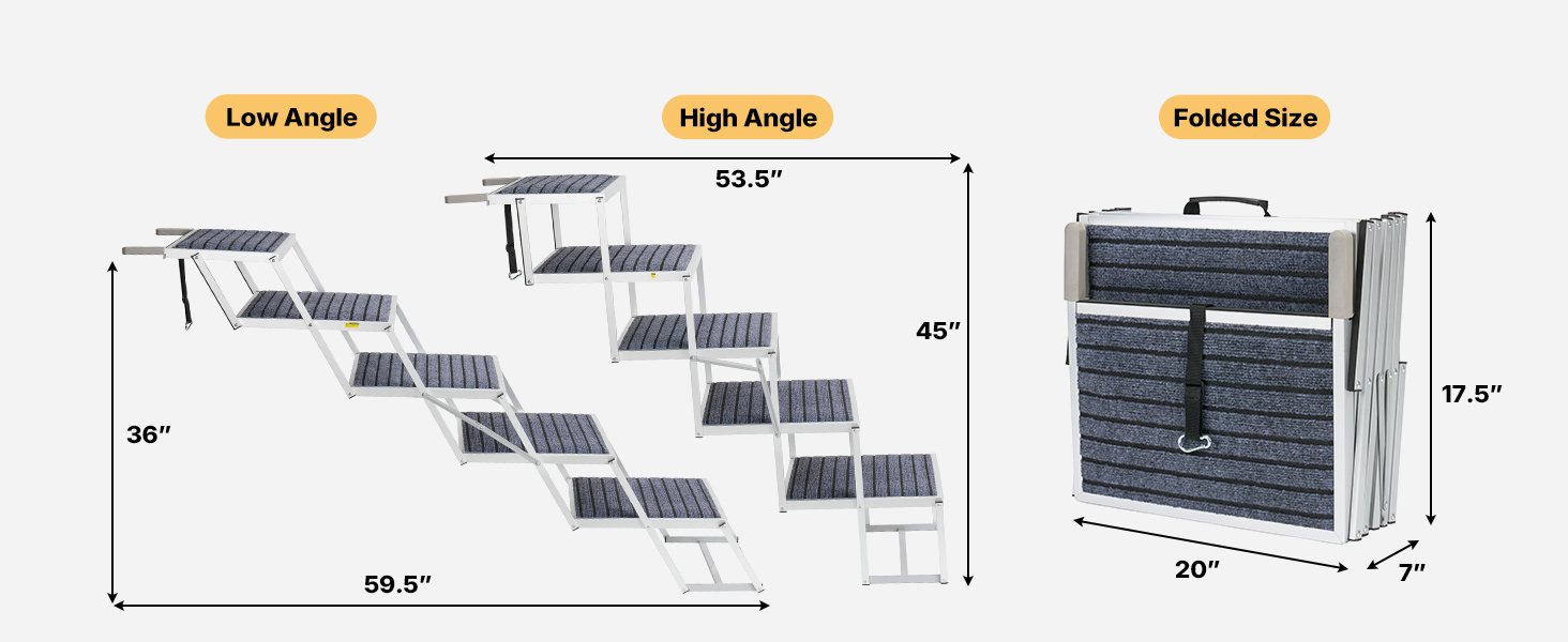 adjustable pet stairs