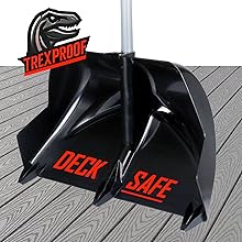 Deck-safe snow shovel, safe for composite decking