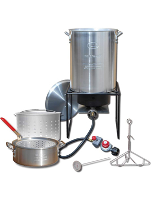 loco turkey fryer pot kit qt crab boiler basket stand cooker quart seafood boiling outdoor fryers