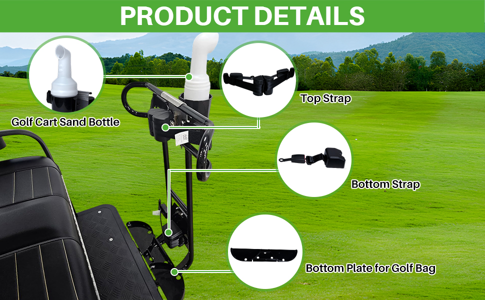 Golf Cart Rear Seat Bag Rack