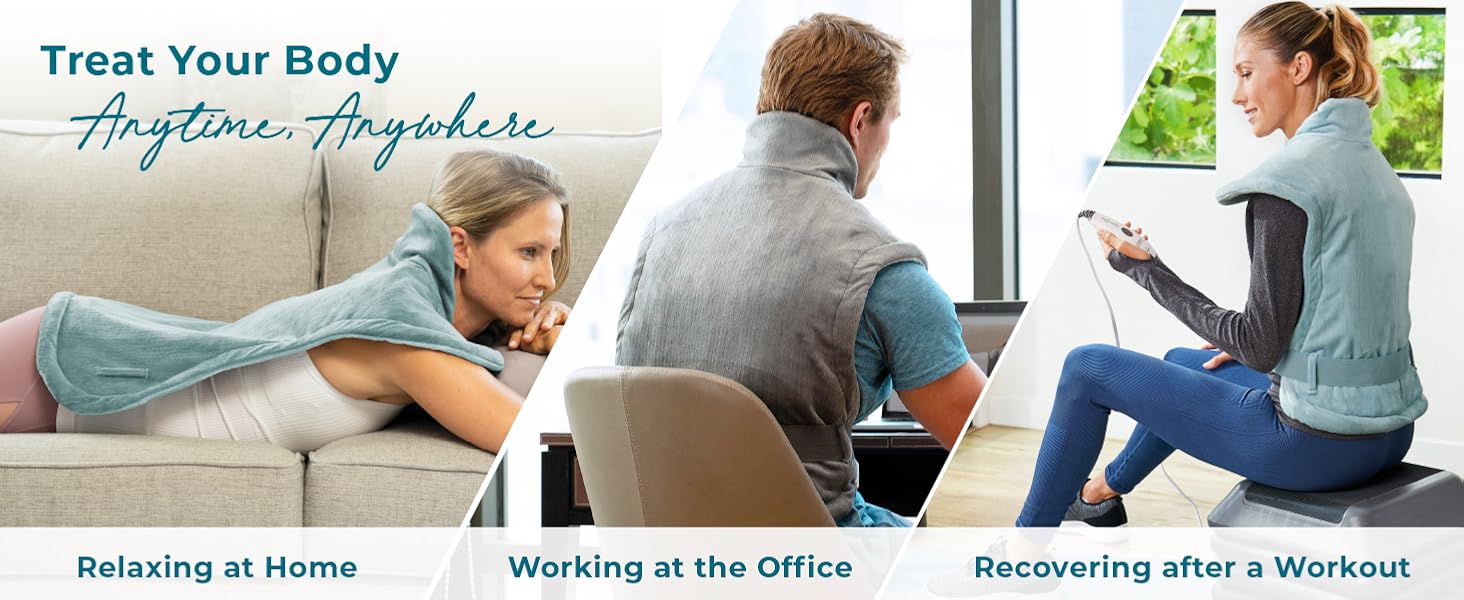 treat your body anytime anywhere relaxing at home working at the office recovering after working out