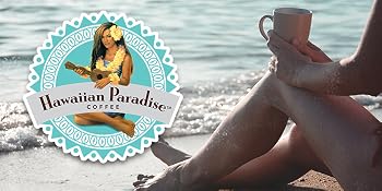 Logo with person on the beach drinking coffee