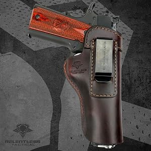 the defender leather holster brown