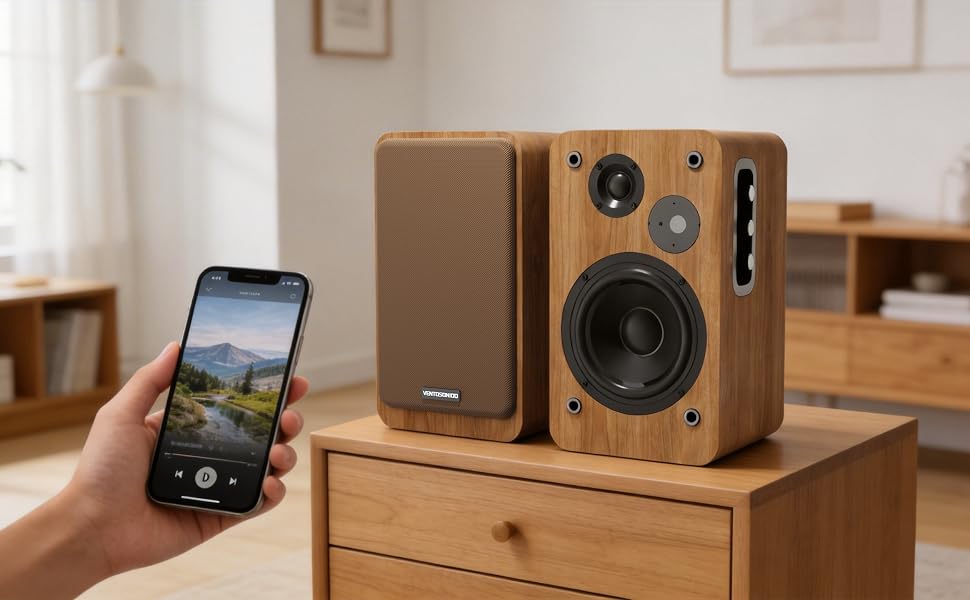VENTOSONIDO Powered Bookshelf Speakers