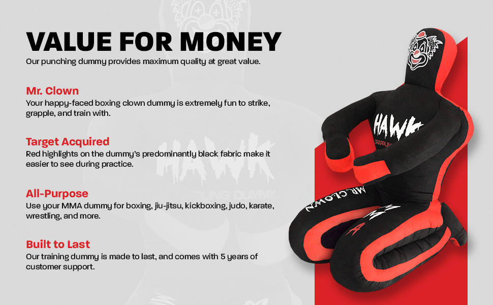 Hawk Sports Clown Grappling Dummy - Value for Money