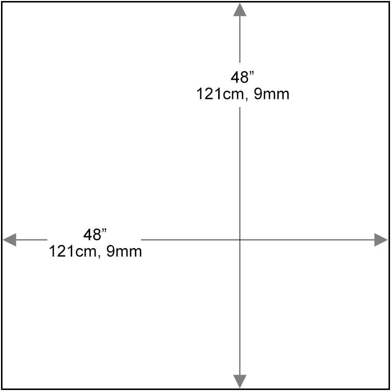 16 inch Square Glass Table Top - Tempered - 1/2" Thick Glass Surface, Safe Beveled Edge, Eased Corners, Multipurpose for Dining Table, Patio, Coffee and End Table