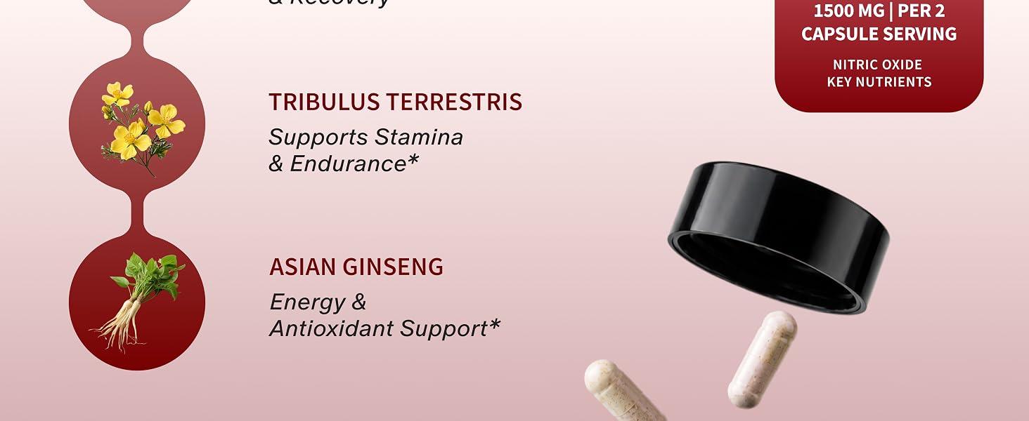 tribulus terrestris asian ginseng stamina endurance energy antixoidant