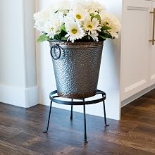 Achla Designs wrought iron plant stands metal set indoor outdoor