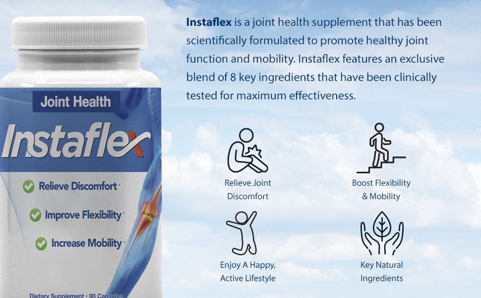 Instaflex joint support health supplement, mobility, joint health, bone health, flexibility, active