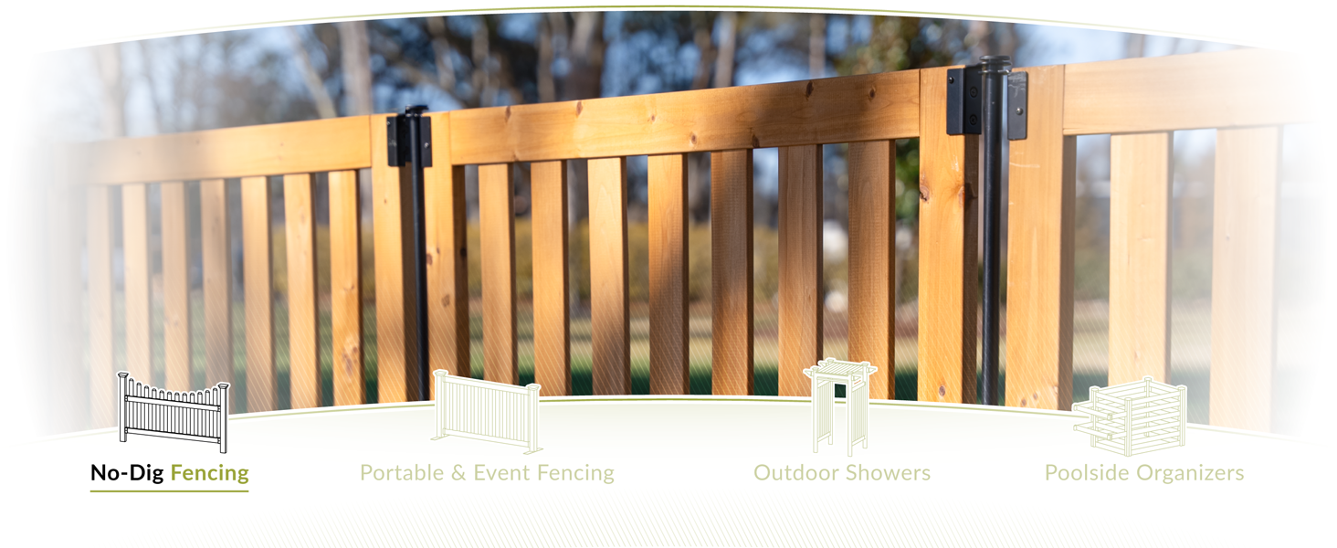 Zippity Outdoor Products no-dig fence installed outdoors showing vertical panels and mounting posts
