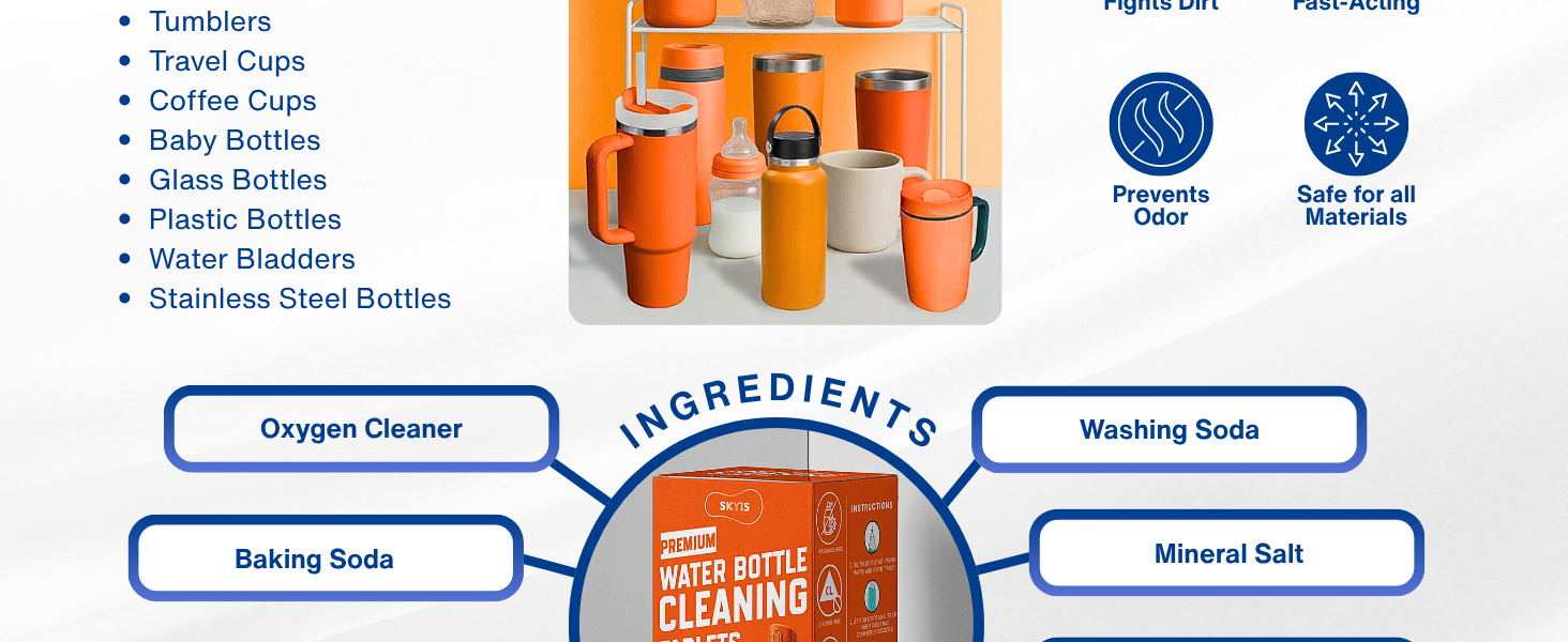 bottle cleaner fresh bottle stain removal odor free safe tablets