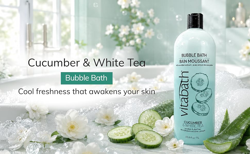 Vitabath Heavenly Cucumber White Tea Bubble Bath 1