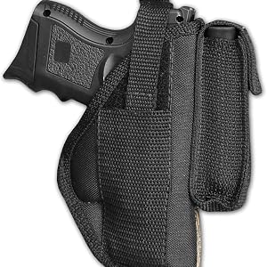 Barsony New Gun OWB Belt Holster w/Magazine Pouch for Compact 9mm 40 45 Pistols