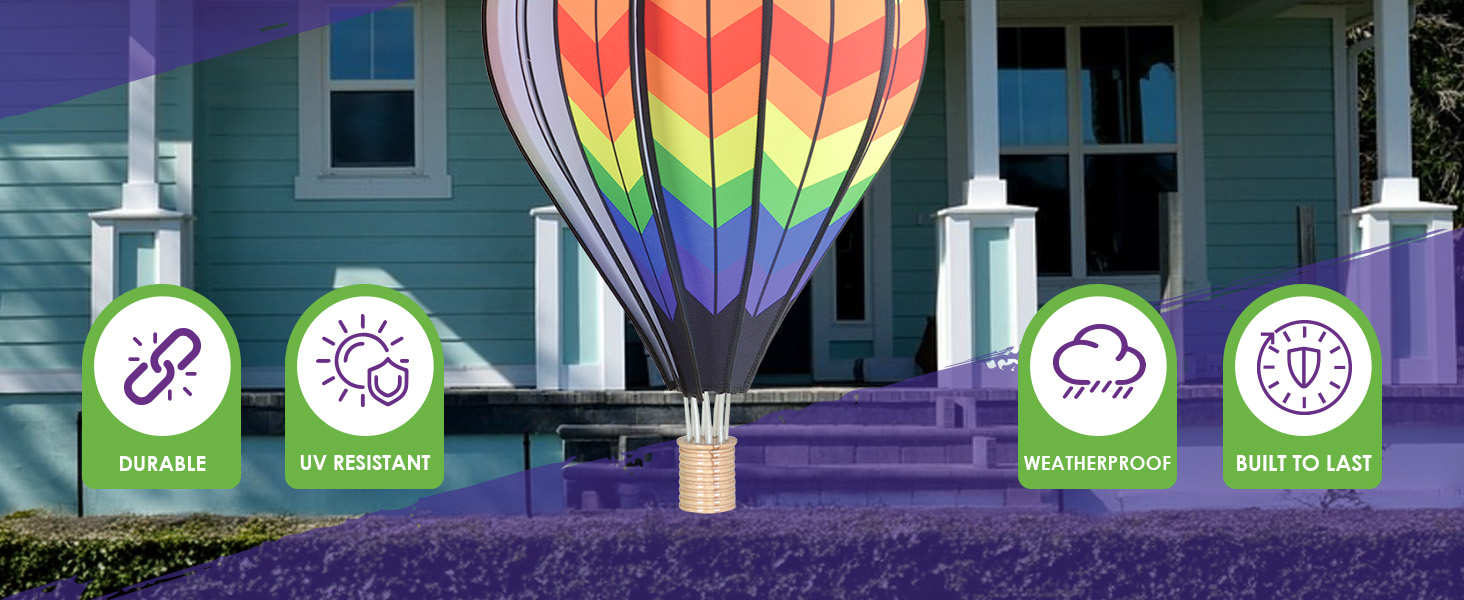 Outdoor yard decoration, garden wind spinner, vibrant design, spinning kinetic sculpture, décor
