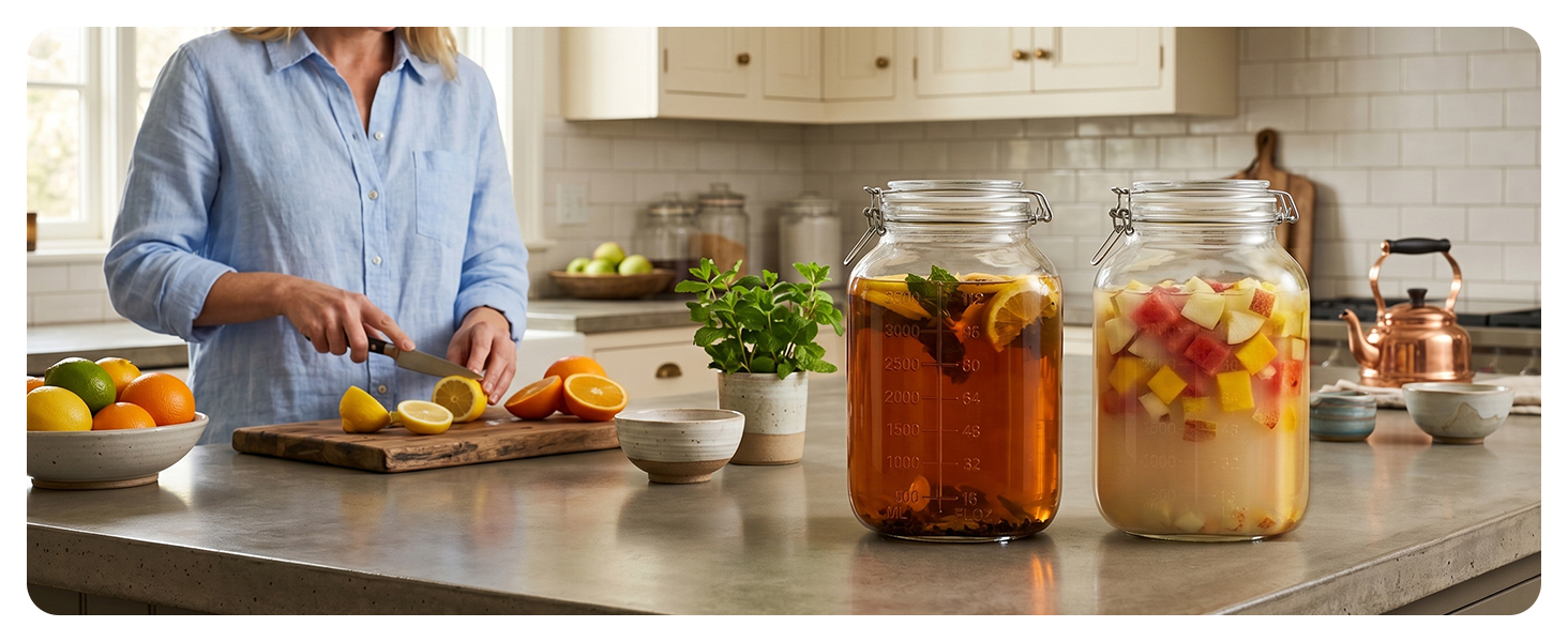 gallon glass jar with lid
