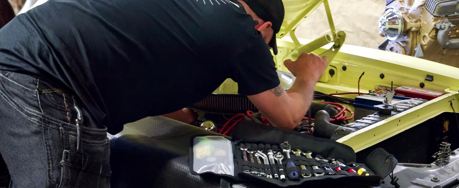 The product can be used as a car tool roll.