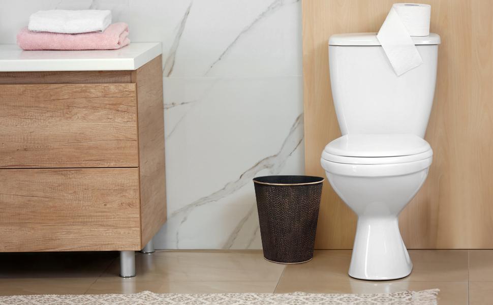 trash can waste bin bathroom trash can bronze