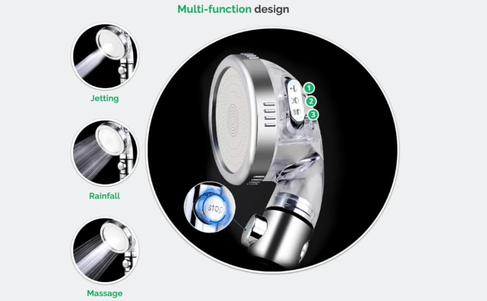 stone stream shower head filter shower head high pressure beads mineral shower head low pressure