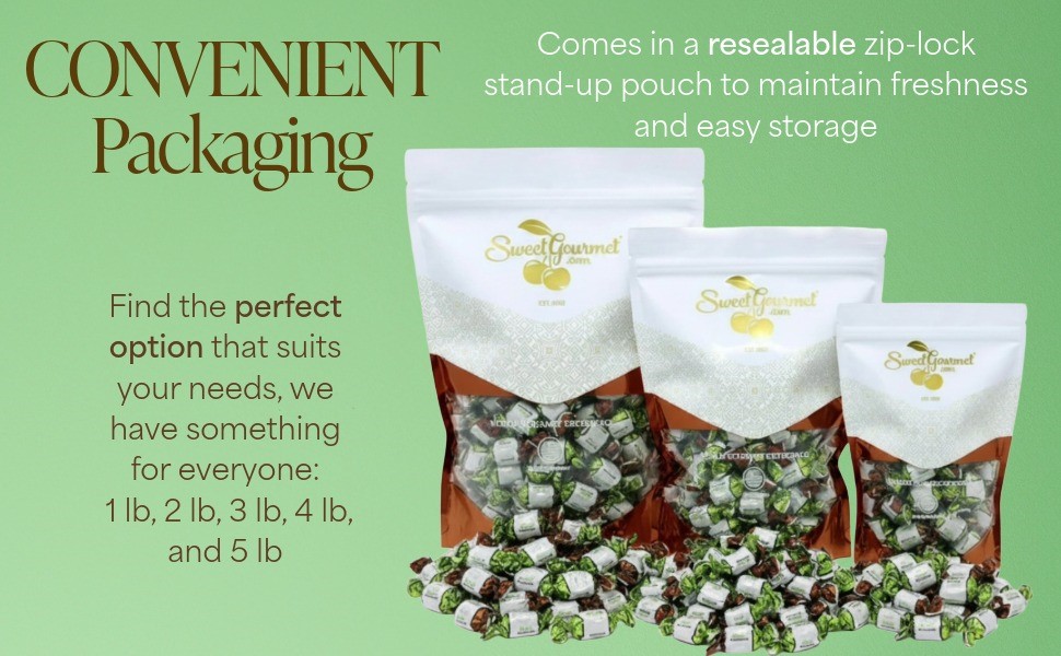 Delightful candies combine refreshing mint with rich chocolate for a perfectly balanced treat