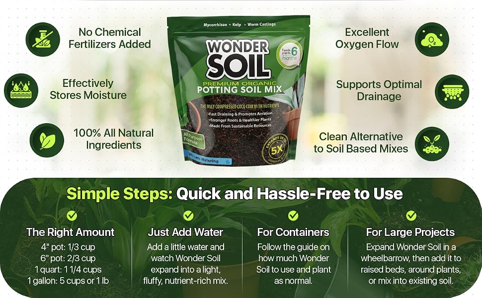 organic pottig soil mix premium indoor outdoor garden plants worm castings kelp mycorrhizae coco