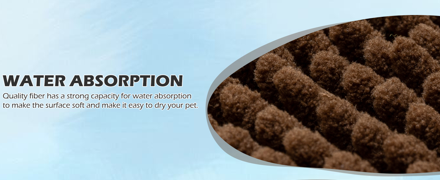Water Absorption Quality fiber make the surface soft and make it easy to dry your pet.