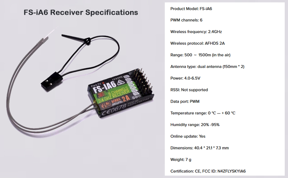 Flysky FS-i6 RC Transmitter with FS-iA6 Receiver
