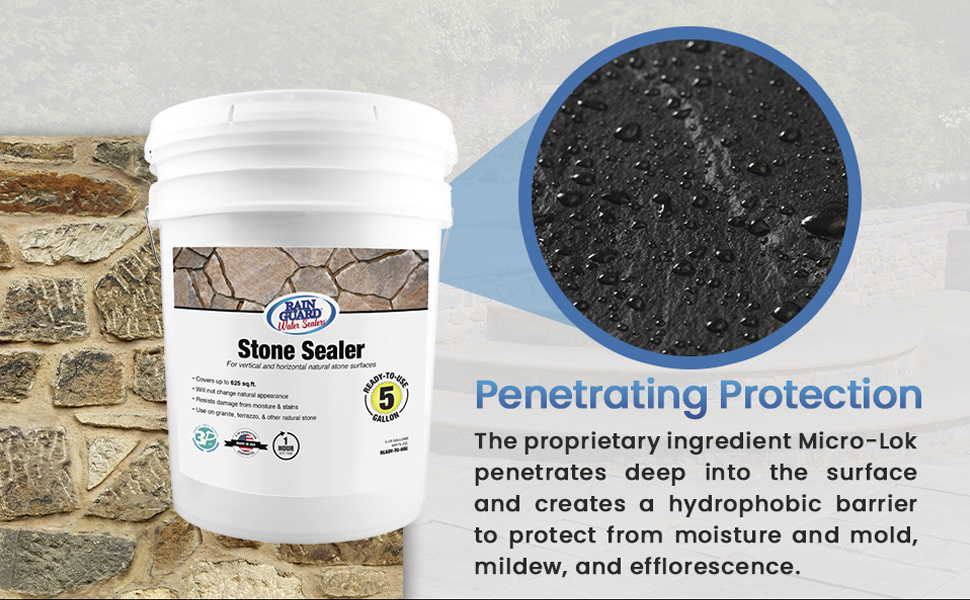 stone sealer rain guard