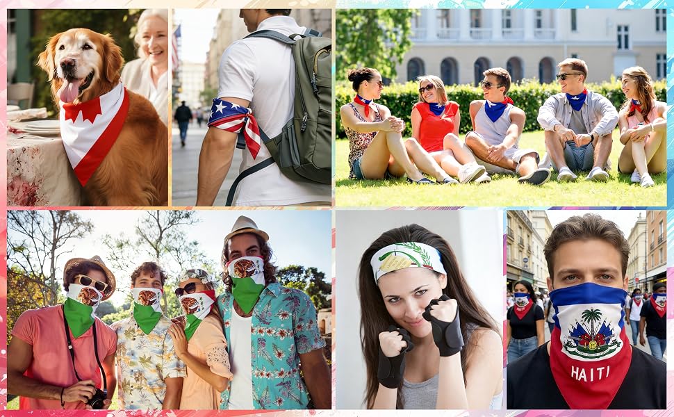 Multi-Country Flag Bandanas