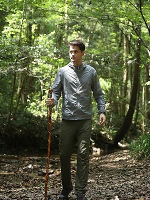 FOREST PILOT Solid Wood Hiking Stick with Big Wooden Ball Grip