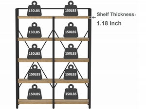 Wood and Metal Bookshelf