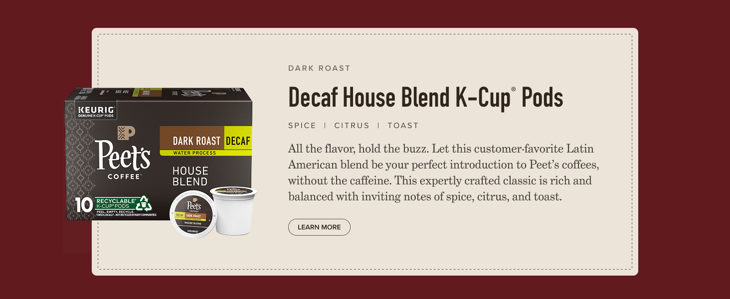 Decaf House Blend K Cup