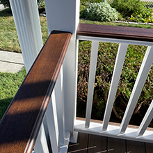 Lust Marine Spar Varnish Used on Deck Railings