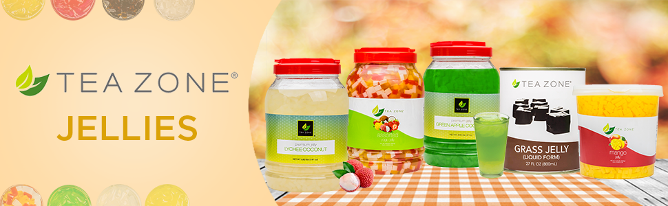 With the added texture and flavor, Tea Zone Jellies can enhance a drink or dessert.
