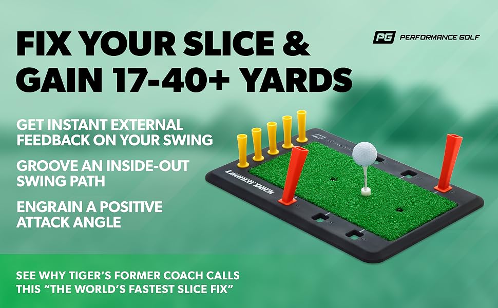 Tiger Launch deck slice performance golf angle instant feedback swing trainer