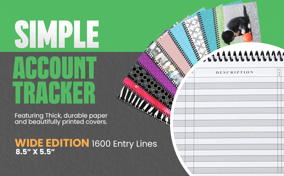 persoal paper account balance notebook products payments money tracker home desk binder payroll