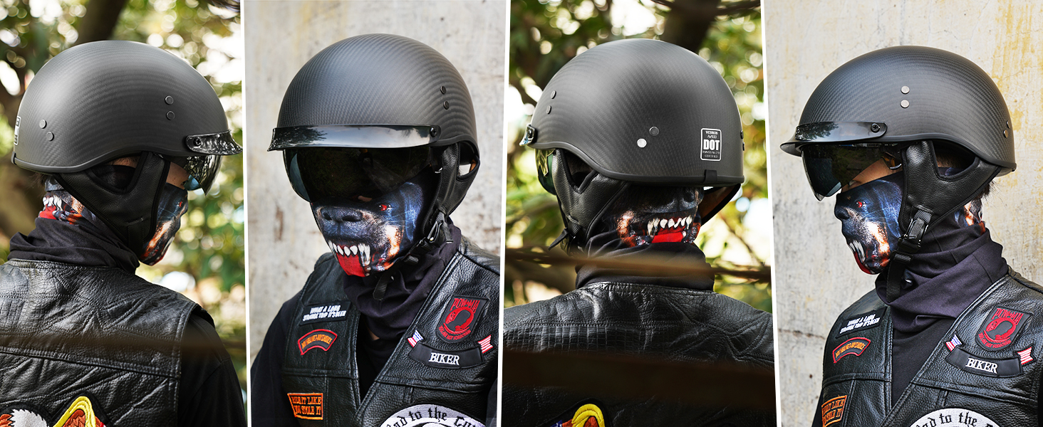 carbon fiber helmet;carbon fiber half helmet;cruiser helmet;motorcycle half helmet