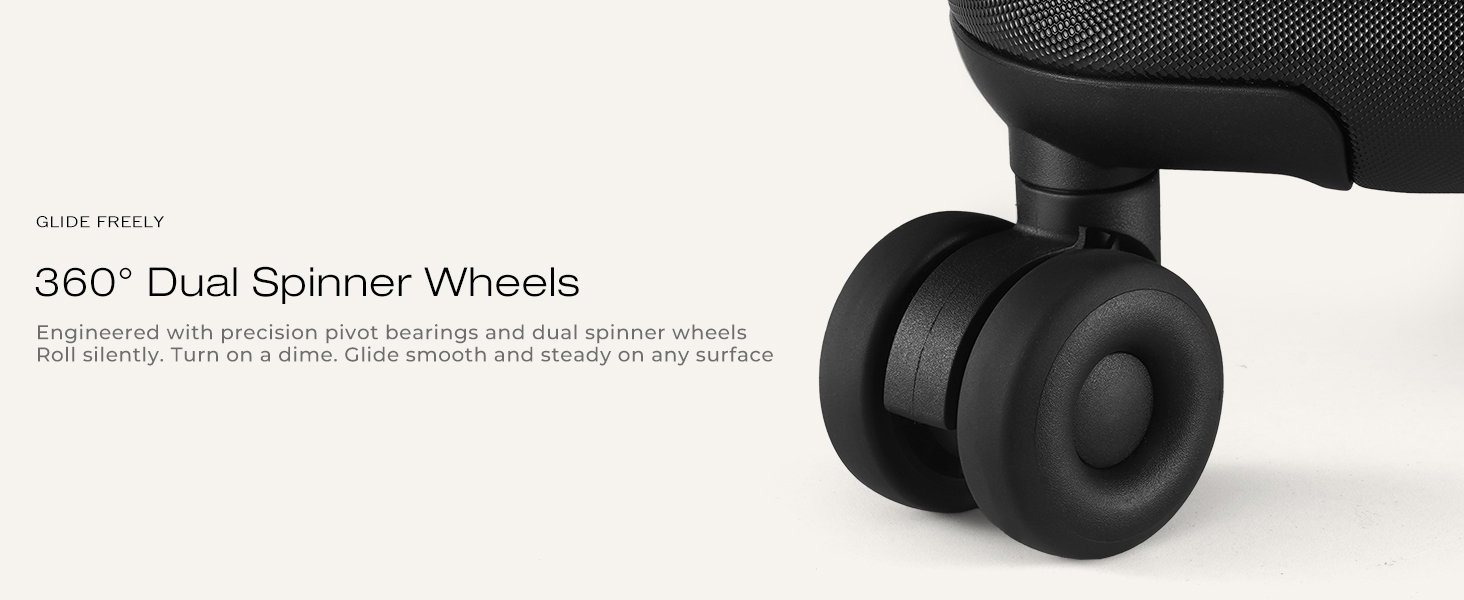 360° dual spinner wheels
