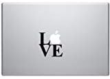 Ranger Products Love Black Vinyl Decal Sticker Apple MacBook Pro Air iPhone iPad, Die Cut Vinyl Decal for Windows, Cars, Trucks, Tool Boxes, laptops