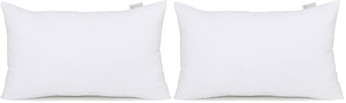 Acanva Polyester Decorative Rectangle Throw Pillow Inserts, Hypoallergenic Form Stuffer Cushion Sham Filler, 16x26, White, 1 Count (Pack of 1)