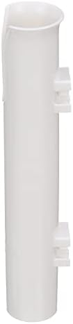 attwood 12708-2 PVC Rod Holder Storage, White PVC Construction, 9 Inches Long, Holds Rod Grips Up to 1 ¾-Inch Diameter, One Size