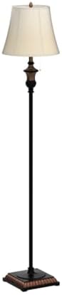 TOBUSA Traditional Floor Lamp, Standing Lamp with Bronze Fabric Shade