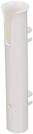 attwood 12708-2 PVC Rod Holder Storage, White PVC Construction, 9 Inches Long, Holds Rod Grips Up to 1 ¾-Inch Diameter, One Size