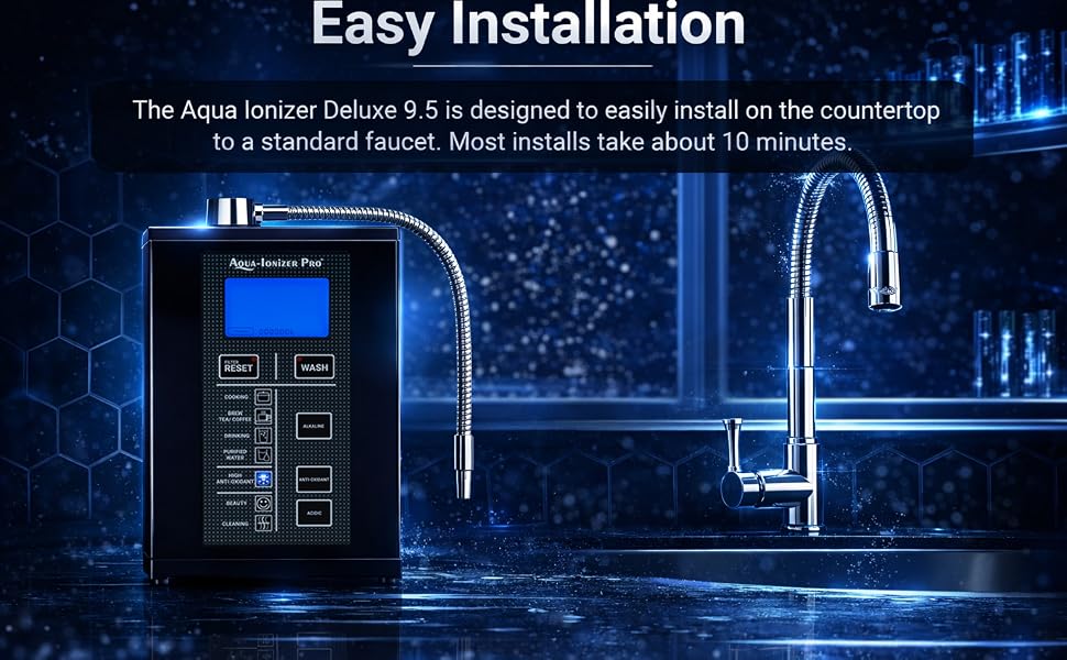 Aqua Ionizer Deluxe 9.5 | Antioxidant Boost Technology - Easy Installation