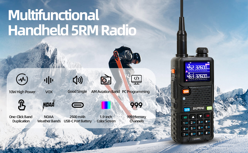 gmrs handhebaofeng uv-5g plus radiold radio