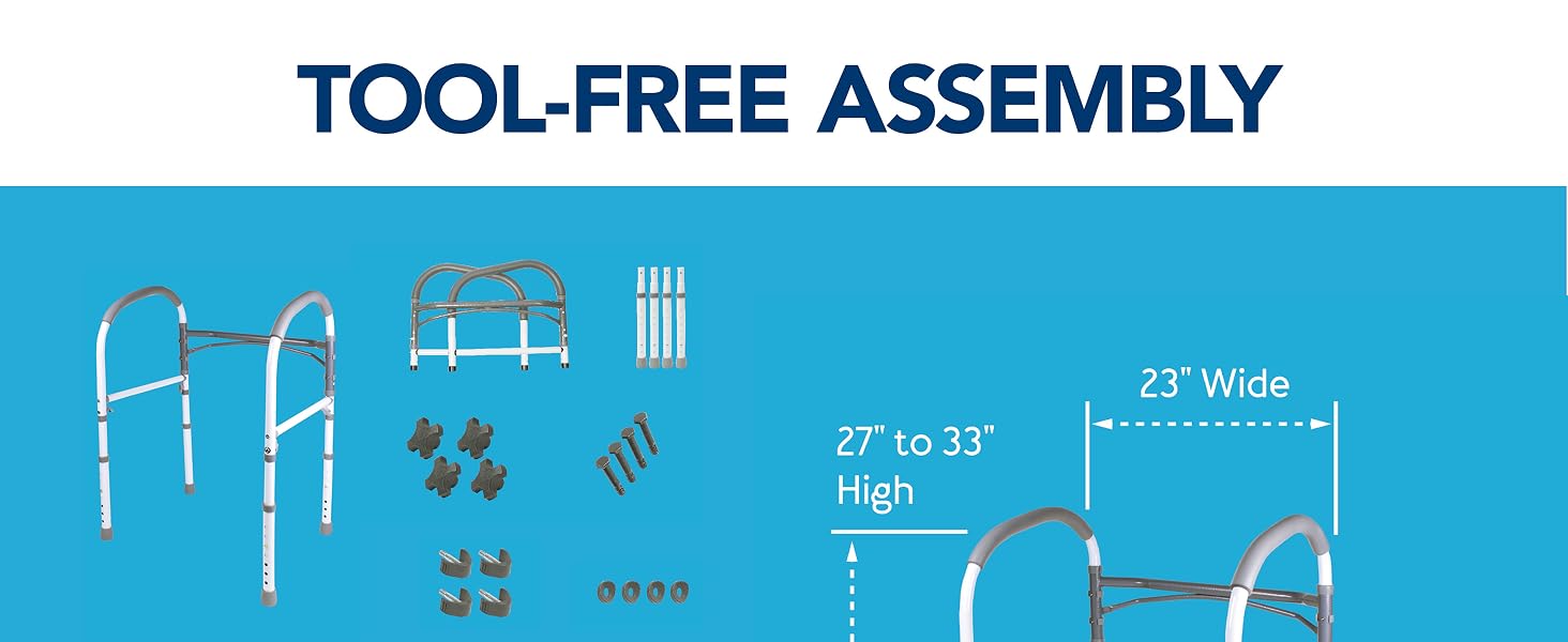 Toilet Safety Frame, Toilet Rails for Elderly and Toilet Bars for Elderly and Disabled