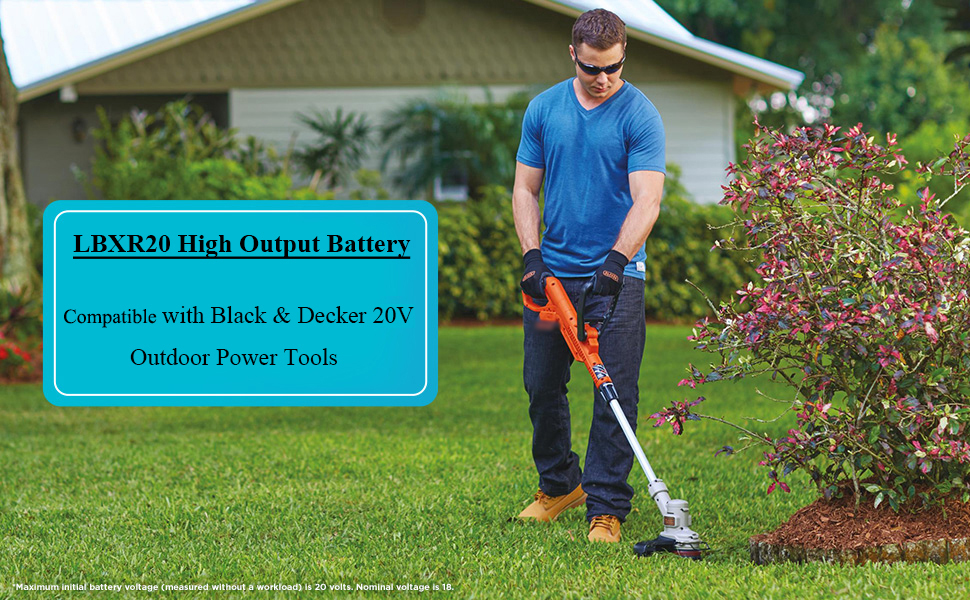 Compatible with Black &amp; Decker 20 Volt Max Lithium-Ion Cordless Tools and Outdoor Equipment