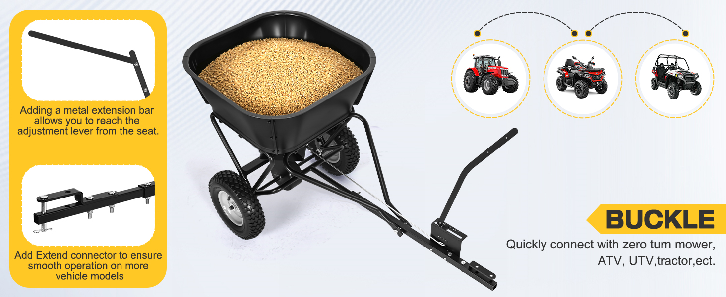 tow behind spreader