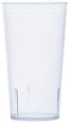 GET 16 oz Clear Plastic Tumbler (Set of 12) | Dishwasher safe, BPA-free, Shatterproof, Stackable, Restaurant service, Great for Water, Juice